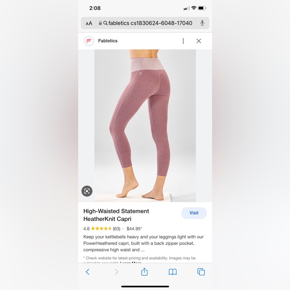 Fabletics exercise pant